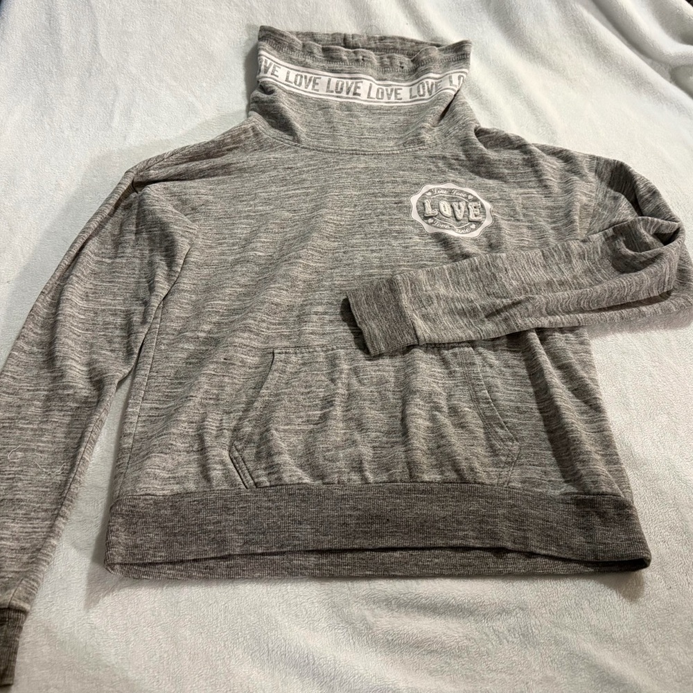Reflex Womens XL Gray Pocket Long Sleeve Love. Reflex Heather Gray Hoodie